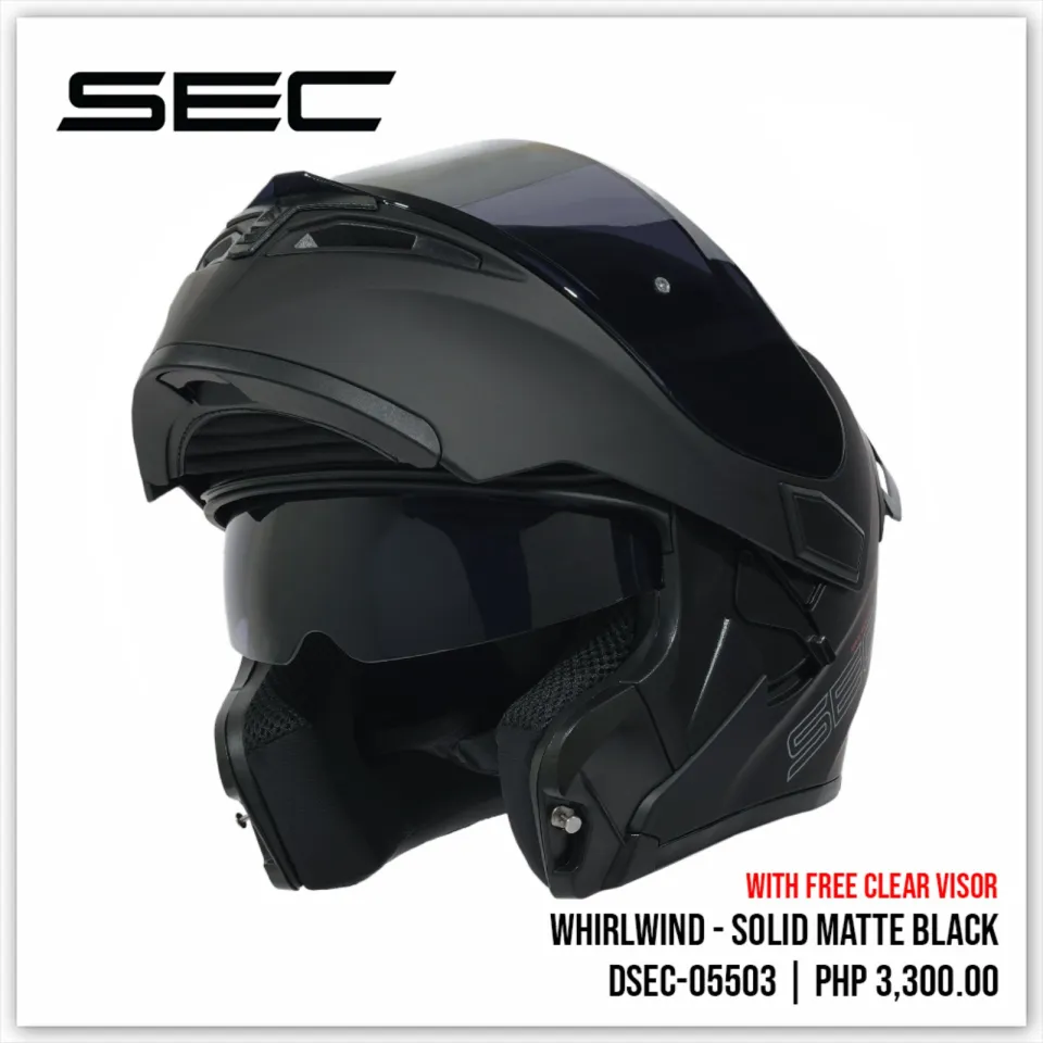 Sec wirlwind helmet with free clear lens | Lazada PH