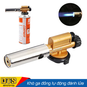 Đèn khò gas - khò ga đồng 100% nguyên khối cao cấp tự động đánh lửa khò lửa bình gas (Núm điều chỉnh nhiệt 1300 độ C) khò gas mồi lửa tự động công nghệ tiên tiến Nhật Bản chất lượng bền bỉ công suất lớn cây đèn khò