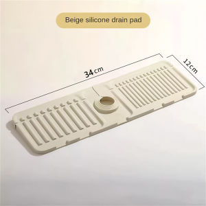 Silicone Faucet Drain Mat Tailorable Anti‑Splash Countertop Protector Mat for Kitchen Bathroom Sink Waterproof Wash Basin Accessory