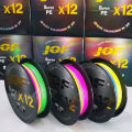 สาย PE ถัก 12 -ยาว 100 เมตร หลากสี (ทุก 10 เมตร 1 สี) JOF X12 Fishing line * Multicolor*เหนียว นุ่ม แบรนด์คุณภาพ *แข็งแรงมาก. 