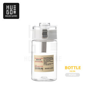 Hugo Medan Botol Minum Bening Transparan Estetik 350 550 800 1000ml Praktis BPA Free
