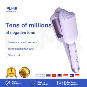 PLMR Negative Ion Egg Roll Curling Iron 32mm Large Ripple Hairstyle Wool Large Curling Hairstyles 3 Hair Care Functions Negative Ion Egg Roll Hair Curler
