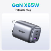 UGREEN 65W GaN PD Fast Charger Quick Charge 2C1A 2 Type C 1 USB A Charger with QC Portable for Sasmusng S24 Ultra iPhone 16 Pro Max iPhone 17 Pro Max iPhone 15