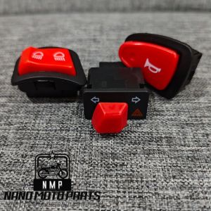 Paket Saklar Honda Pass Beam 4 Pin Saklar Klakson Saklar Sein Plus Hazard Model Vietnam Universal Beat Fi Beat Deluxe Vario Old Supra X 125 PGM FI Scoopy Spacy