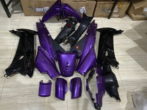 Dàn áo wave ZX màu tím phối đen dán sẵn tem.