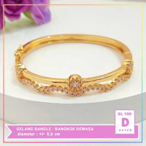Nice Jewelry Gelang dewasa bangle wanita terbaru permata perhiasan lapis emas gold GL 100