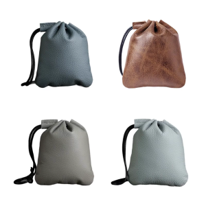 Organizers Pouch Made From Leather Adjustable Size for Rings Bracelets Stylish Gift Wrapping Solution