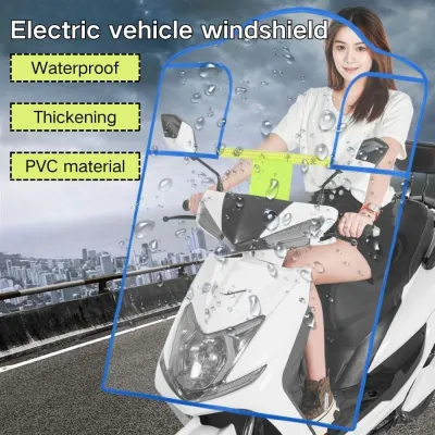 Electric Bicycle Windproof Rainproof Sunscreen Awning PVC Windshield