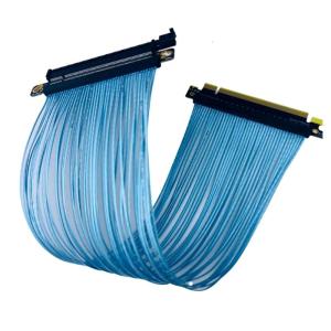 แผ่นเงินพรีเมี่ยม X16 PCIe4.0สายเคเบิ้ลเพิ่มกำลังสูง15ซม. สำหรับเซิร์ฟเวอร์ AI 3090สร้างระยะห่างของรู108มม.