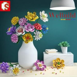 Sembo Flower Building Block WeBuild 601232_ 601233_ 601234_ 601235_ 601236_ 601237_601239 Permainan WeBuild