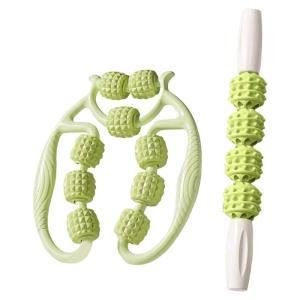 Handheld Muscle Roller Fitness Muscle Relaxing Massage Stick 9 Roller Leg Massage Roller Fitness Massage Stick