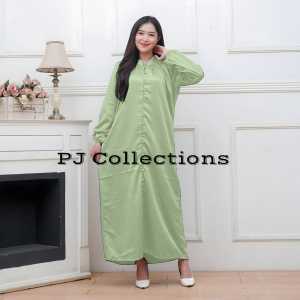 Qiana dress Gamis Wanita Terbaru Kekinian polos bahan maxmara silk model Size L XL XXL