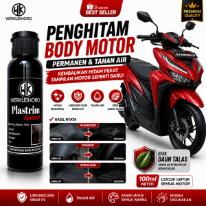 Penghitam Permanen Body Kusam/Plastrim Restored/Penghitam Dasboard/Body Kasar/Spakbor/Cover Knalpot
