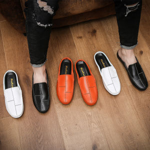 Korean Half Shoes for men Half Slippers Flat Sandals Lazy Shoes Loafers for men 2022 New Fashion Casual Shoes Mules for men