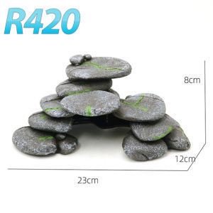 Tiểu Cảnh Bể Rùa Bể Cá - Bệ Phơi Nắng Máng Leo Cho Rùa Phơi Nắng Và Các Loài Bò Sát Chất Liệu Resin Siêu Bền