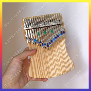 Đàn kalimba 17 phím gỗ tấm dáng khuyết QUYNHLEMO Đàn piano ngón tay cái tặng phụ kiện