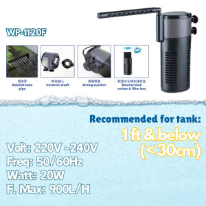 SOBO Aquarium Internal Water Filter WP-1105F/WP-1108F/WP-1120F Rainfall Design For Small Fish