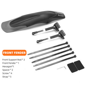 WEST BIKING บังโคลนจักรยาน1โครงเหล็กของจักรยานเสือภูเขาบังโคลนจักรยานเสือภูเขาปรับได้ด้านหลังหางด้านหน้าสำหรับจักรยาน22-29นิ้ว