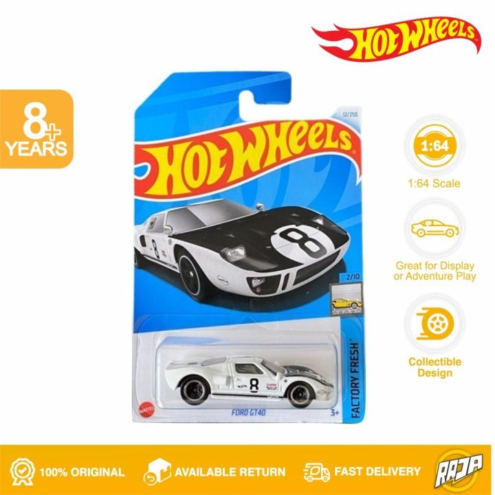 Hot Wheels Ford GT40 Bianco #12, Serie Factory Fresh 2024 - Edizione 12/250 - 3 Pezzi
