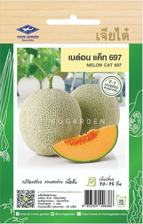 เมล็ดพันธุ์เมล่อน แค็ท697 เจียไต๋ หอมหวาน
