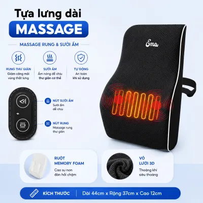 Gối tựa lưng văn phòng EMA ngồi lâu không còn mỏi lưng - Dùng cho dân văn phòng lái xe