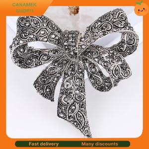 ❣️❣️❣️ Crystal Rhinestone Bow Brooch Pin Women Shirt Collar Big Bowknot Brooch Jewelry