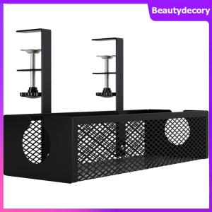 【New Arrival】Wire Management Tray Heavy Duty Under Desk Cord Organizer Adjustable Thickness Metal Mesh Cable Holder for Home Office