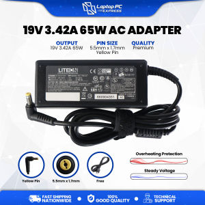 PC Tech Laptop Charger Acer 19V 3.42A 5.5mm x 1.7mm Compatible with Acer Aspire N16Q2 E5-575