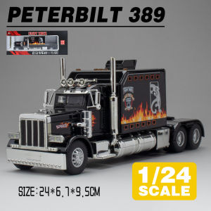 LEO 1:24 Peterbilt 389 Metal Diecast Alloy Toy Car Model Trucks For Kids Toys Vehicles Hobbies Collection