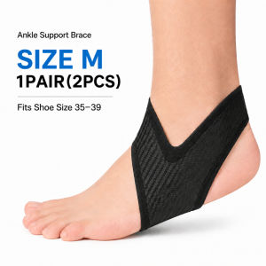 【JJ HOME】 Compression Ankle Support Sleeve / Breathable Lightweight Sports Ankle Brace / 1 Pair 2pcs