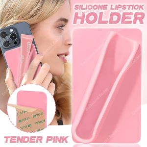 Silicone Lipstick Lip Glaze Mobile Phone Case Mobile Phone Holder Soft Shell Protective Case Phone Protective Cover Lipstick Lip Glaze Phone Case Back Stick On Holder for iPhone and Android Phones