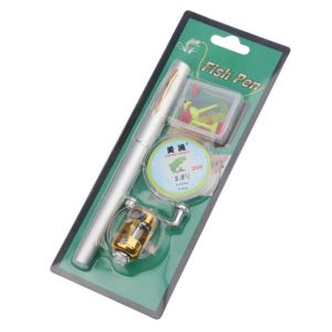 FIGHTINPC Kính thiên văn Cần câu bỏ túi Hình bút CuộN Carbon Bộ cần câu gấp Bộ cần câu cá siêu nhẹ Quay Cần câu cá mini Phát trực tiếp
