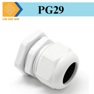 PG29 Đầu Nối Dây Định Tuyến Chống Nước IP68 Nhựa Có Đai Ốc Màu Trắng