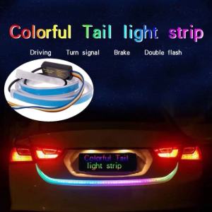 12V Car LED Tail Light Strip Tailgate Light Bar Safe Drving Braking Flowing Turn Signal Lights LED86