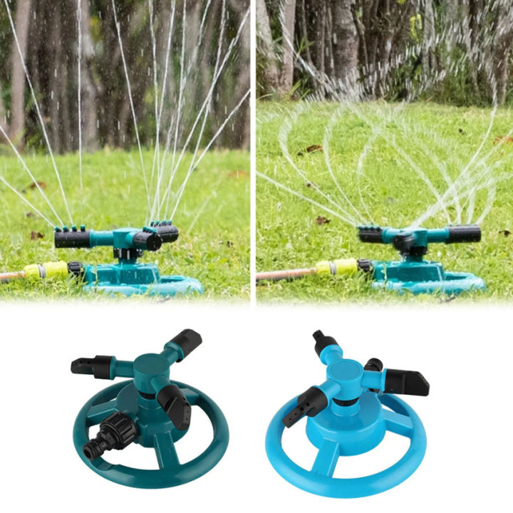 360 Degree Automatic Rotating Sprinkler Head Garden Lawn Water ...