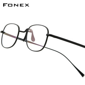 FONEX Titanium Glasses Frame Men Brand Design Square Vintage Retro Eyeglasses Women Full-Rim Japanese High-Quality Ultralight Custom Optical Eyewear 85739
