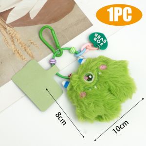 พวงกุญแจตุ๊กตาสัตว์ประหลาดตาขนาดใหญ่ลายการ์ตูนสีสันสดใสกระเป๋าห้อยตุ๊กตาสุดน่ารักอุปกรณ์เสริมสุดน่ารักเครื่องรางโทรศัพท์หรูหรา