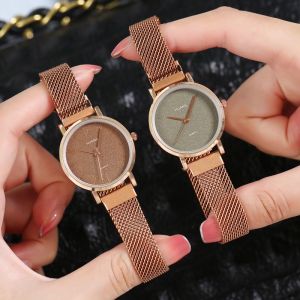 Korean Style of Simple Literary Retro Small Fresh Magnet Women/Female Watch Gift Jam Tangan Perempuan "That Year"