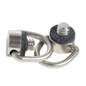 Stainless Steel D Rings Screw 1/4"-20 Camera Fixing Screw with Rubber Padded for Tripods DSLR Camera Shoulder Straps