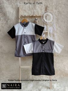 Naira - Kemeja Kurta Al - Fath - Kemeja Kurta Casual - Kemeja Koko Anak 1-12Thn - Baju Koko Kurta - Baju Koko Muslim - Terbaru