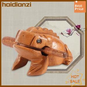 haidianzi Lucky Thailand Wood Thailand Traditional Craft Wooden Lucky Croaking Musical Instrument Home Office Desk Decor Lucky Frog Crafts