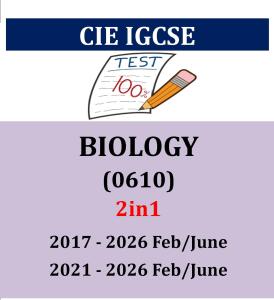 Igcse Biology (0610) Past papers Extended P246 ( 2in1 Versions ) 2021/2017-  J2026 !