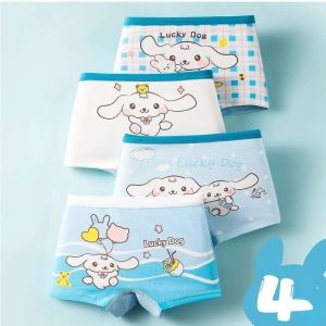 4Pc/Set 100-155CM Cute Sanrio Baby Girls Underwear Cotton Panties Cartoon Kuromi My Melody Cinnamoroll Kids Short Briefs Children Underpants