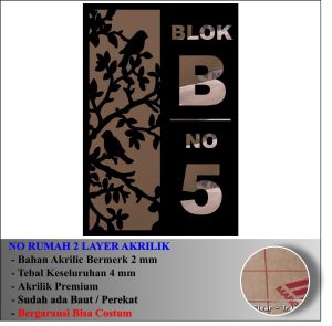 NOMOR RUMAH AESTHETIC AKRILIK TIMBUL 2 LAYER | NOMER RUMAH MINIMALIS MODERN | PAPAN NOMOR RUMAH