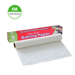 5M Baking Paper Non Stick Silicone Oil Paper Bakery BBQ Oven Baking Sheets White Rectangular Food Grade Baking Paper Roll