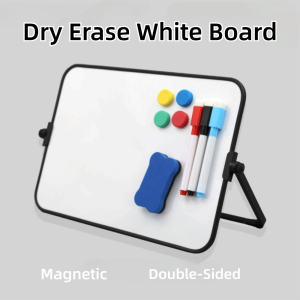 YUNAFIN with Stand Dry Erase White Board Erasable Double-Sided ic Whiteboard Portable White Board Easel For Work School