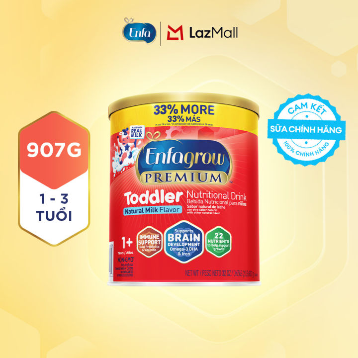 [FREESHIP TOÀN QUỐC] Sữa bột Enfagrow Premium Toddler 907g hỗ trợ phát  triển toàn diện cho trẻ từ 1-3 tuổi