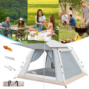 【HCS】Family Camping Tent 4-6 People Instant Pop Up Waterproof Tent with Ventilation for Outdoor Adventures
