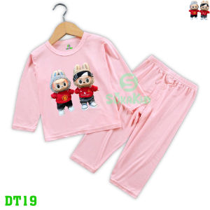 Bộ đồ dài tay dài quầnbộ thu labubu đông bé trai bé gái bé từ 6kg-30kg.DT19