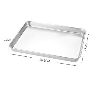 Dinner Plate Rectangular Plate Stainless Steel Rectangular Plate Catering Baking Tray